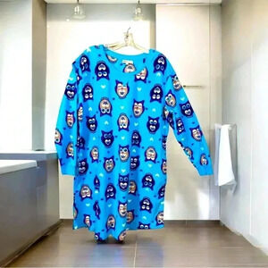 ♦️SALE♦️NWOT Breakfast  in Bed, Plus Size Cozy Nightgowm, 1X, Blue, White 🌙